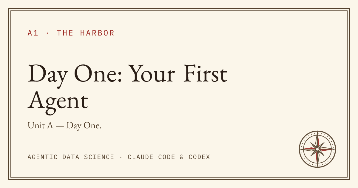A1 — Day One: Your First Agent